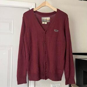 TODDLAND‎ magenta burgundy maroon knit button up knit long sleeve cardigan